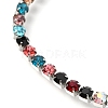 Adjustable 304 Stainless Steel Rhinestone Strass Chains Slider Bracelets BJEW-B008-01E-2