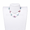 Link Bracelets & Dangle Earrings & Necklaces Jewelry Sets SJEW-JS01081-1-6