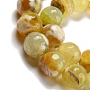 Faceted Natural Fire Crackle Agate Beads Strands G-F447-12mm-H01-4
