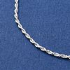 925 Sterling Silver Rope Chain Bracelets for Women BJEW-E101-01S-05-3