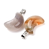 Natural Cherry Blossom Agate Pendants G-F820-02L-25-3