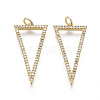 Brass Micro Pave Clear Cubic Zirconia Pendants KK-R133-019-NF-1