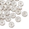 Brass Rhinestone Spacer Beads RB-YW0001-04D-01S-2