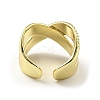 Rack Plating Brass Open Cuff Ring RJEW-H218-05G-3