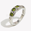 316L Surgical Stainless Steel Pave Cubic Zirconia Finger Rings WGCD260-06-1
