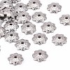 Tarnish Resistant 304 Stainless Steel 8-Petal Flower Bead Caps STAS-J011-03-1