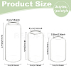3Pcs 3 Styles Glass Flower Arrangement Water Receptacle AJEW-BC0007-90-2
