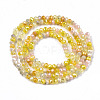 Electroplate Mixed Color Glass Beads Strands GLAA-T006-07-B03-2