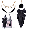 4Pcs Aluminium Bag Extender Chains & Pendant Decoration HJEW-FG00045-1
