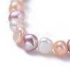 Natural Pearl Beaded Stretch Bracelets BJEW-JB04528-01-2