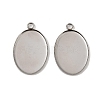 304 Stainless Steel Pendant Cabochon Settings STAS-NH0002-01A-P-1