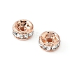 Brass Rhinestone Spacer Beads RB-YW0001-04B-01RG-3