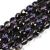 Transparent Electroplate Glass Beads Strands EGLA-N002-34C-C21-1