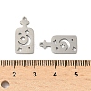201 Stainless Steel Pendants STAS-P428-02B-P-3
