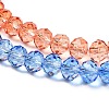 Transparent Painted Glass Beads Strands X1-DGLA-A034-T6mm-A02-4