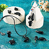 8Pcs 8 Styles Natural Obsidian Pendants G-TA0002-29-8