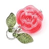 7Pcs 7 Colors Transparent Normal Glass Pendants PALLOY-JF04620-01-5