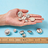 80Pcs 8 Style Brass Shank Buttons BUTT-TA0001-08S-6