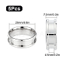 SUNNYCLUE 5Pcs 201 Stainless Steel Grooved Finger Ring Settings FIND-SC0003-16P-2