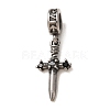 316 Surgical Stainless Steel & Rhinestone European Dangle Charms SA-CBA7555-17AS-01-1