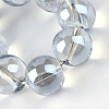 Electroplate Glass Beads Strands EGLA-Q062-8mm-A07-4