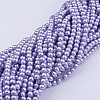 Glass Pearl Beads Strands X-HY-6D-B25-3
