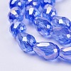 Electroplate Glass Beads Strands EGLA-D015-15x10mm-12A-2