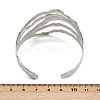 304 Stainless Steel Cuff Bangles for Women BJEW-G757-03GP-5