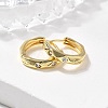 Ring Sparkling Cubic Zirconia Huggie Hoop Earrings for Girl Women EJEW-H126-05G-1