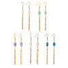 304 Stainless Steel Dangle Tassel Earring for Women EJEW-JE07184-3