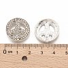 Peace Sign Alloy Crystal Rhinestone Beads LS-RB-J451-01S-3