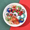 16Pcs 8 Colors Christmas Handmade Lampwork Enamel Beads LAMP-FS0001-63-7