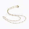 304 Stainless Steel Cable Chain Necklaces NJEW-F248-07A-G-1