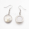 Natural White Shell Dangle Earrings EJEW-F162-C03-2