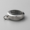 304 Stainless Steel Locket Pendants STAS-WH0027-44P-2