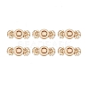 Alloy Interlocking Clasps ALRI-WH0005-07LG-1