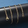 Ion Plating(IP) 304 Stainless Steel Figaro Chain Necklaces STAS-K168-02G-3
