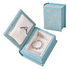 Book Shaped PU Leather Tie Clip Storage Boxes CON-CA0001-034B-1