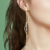BENECREAT 9 Pair Brass Stud Earring Findings KK-BC0011-14-5