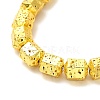 Electroplated Natural Lava Rock Beads Strands G-G984-09G-3