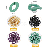 Spray Painted ABS Plastic & Acrylic Linking Rings OACR-FH0001-040-2