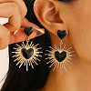 304 Stainless Steel Dangle Stud Earrings FS-WG82045-11-1