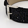 Snake Print PU Glittering Leather Watch Band Bracelets X-BJEW-J031A-04-3