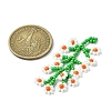 Glass Seed Beaded Flower Vine Pendants PALLOY-CJ00127-2