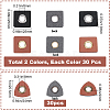 90Pcs 3 Style PU Leather with Iron Grommet Eyelet Findings FIND-GF0003-07-2