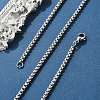 Tarnish Resistant 304 Stainless Steel Venetian Chain Box Chain Necklace Making X-STAS-A028-N031P-A-1