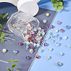 200Pcs 4 Colors Baking Painted Transparent Glass Bead Strands DGLA-TA0001-07-13
