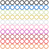 100Pcs 10 Colors Baking Paint Iron Stitch Markers Rings IFIN-HS0001-04-5
