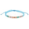 Glass Seed Bead Braided Bead Bracelets AQ4217-3-1