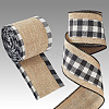 2 Rolls 2 Colors Imitation Burlap Ribbon DIY-CY0001-75-7